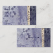 Carte de visite Floral Bleu (Devant / Derrière)