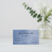 Carte de visite floral bleu (Debout devant)