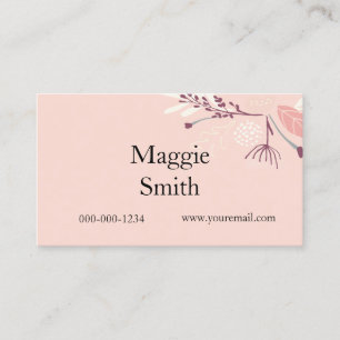 Carte De Visite Floral Blush, Liste d'étoiles des cheveux