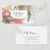 Carte De Visite Floral Boho coloré (Devant / Derrière)