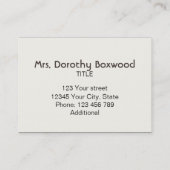 Carte De Visite Floral Botanical Jaune Fleurs sauvages personnalis (Dos)