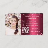 Carte De Visite Floral Bourgogne photo code QR (Dos)