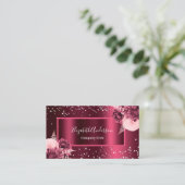 Carte De Visite Floral Bourgogne photo code QR (Debout devant)