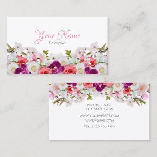 Carte De Visite Floral Business Card - II