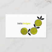 Carte De Visite Floral Chartreuse moderne (Devant)