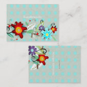 Carte de visite floral chaud (Devant / Derrière)