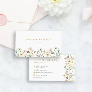 Carte de visite floral chic