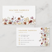 Carte de visite floral chic (Devant / Derrière)