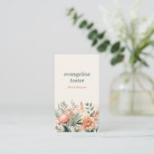 Carte De Visite Floral Chic Boho moderne (Debout devant)