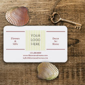 Carte De Visite Floral clair Orange jaune et rouge