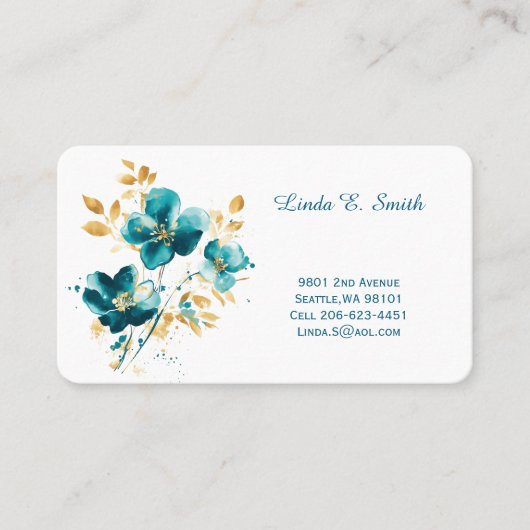 Carte de visite Floral Classic (Devant)