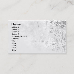 Carte De Visite Floral-Coin-Affaire-Carte