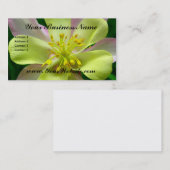 Carte de visite floral Columbine (Devant / Derrière)