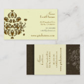 Carte de visite Floral Damask (Devant / Derrière)
