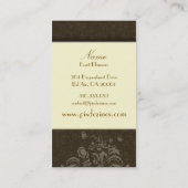 Carte de visite Floral Damask (Dos)