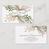 Carte de visite floral d'aquarelle (Devant / Derrière)