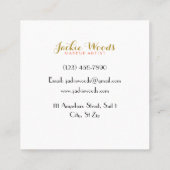 Carte de visite floral d'aquarelle (Dos)