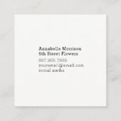 Carte de visite floral d'aquarelle de cadre (Dos)