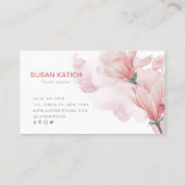 Carte De Visite Floral d'aquarelle moderne (Dos)
