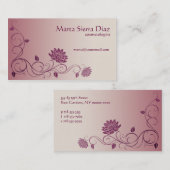 Carte de visite floral de bord de remous (Devant / Derrière)