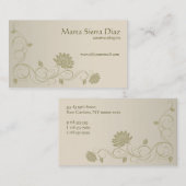 Carte de visite floral de bord de remous (Devant / Derrière)