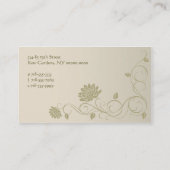 Carte de visite floral de bord de remous (Dos)
