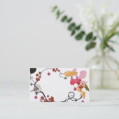 Carte de visite floral de cadre (Debout devant)