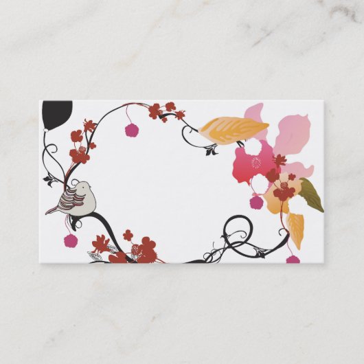 Carte de visite floral de cadre (Devant)