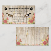 Carte de visite Floral de chèvre laitière nigérian (Devant / Derrière)