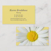 Carte de visite floral de concepteur de marguerite (Devant / Derrière)
