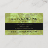 Carte de visite floral de couture élégante (Dos)