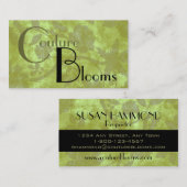 Carte de visite floral de couture élégante (Devant / Derrière)