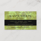 Carte de visite floral de couture élégante (Dos)