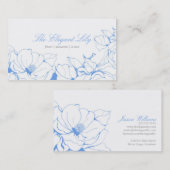 Carte De Visite Floral de fantaisie (Devant / Derrière)