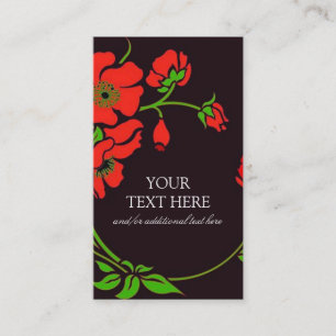 Carte De Visite Floral de fantaisie
