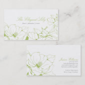 Carte De Visite Floral de fantaisie (Devant / Derrière)