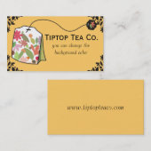 Carte de visite floral de fines herbes de sac à (Devant / Derrière)