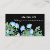Carte de visite floral de fleur de gloire de matin (Dos)