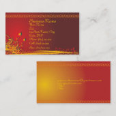 Carte de visite floral de fleur élégante (Devant / Derrière)