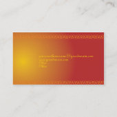 Carte de visite floral de fleur élégante (Dos)