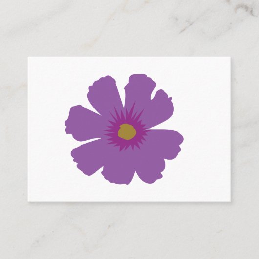 Carte De Visite Floral de fleurs violettes (Devant)