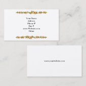 Carte de visite floral de frontière (Devant / Derrière)