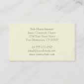 Carte de visite floral de jardin de lavande (Dos)