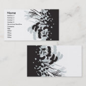 Carte de visite floral de kimono (Devant / Derrière)
