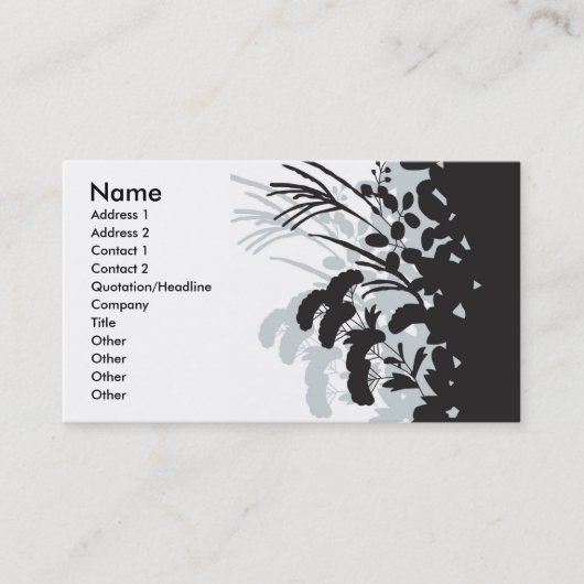 Carte de visite floral de kimono (Devant)