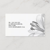 Carte de visite floral de lis (Dos)