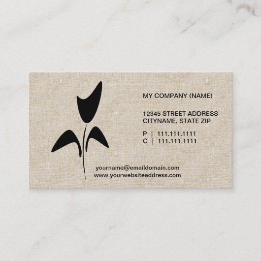 Carte de visite floral de logo de fleuriste de (Devant)