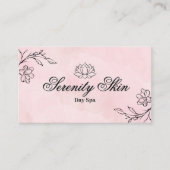 Carte de visite floral de luxe pour Esthétiques (Devant)
