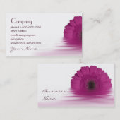 Carte de visite floral de marguerite de Gerbera (Devant / Derrière)