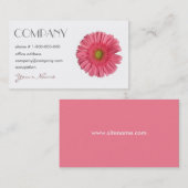 Carte de visite floral de marguerite de Gerbera (Devant / Derrière)